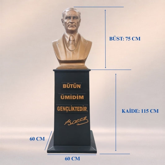 KT 115 Açılı Model Kaideli Atatürk Büstü (190 cm)