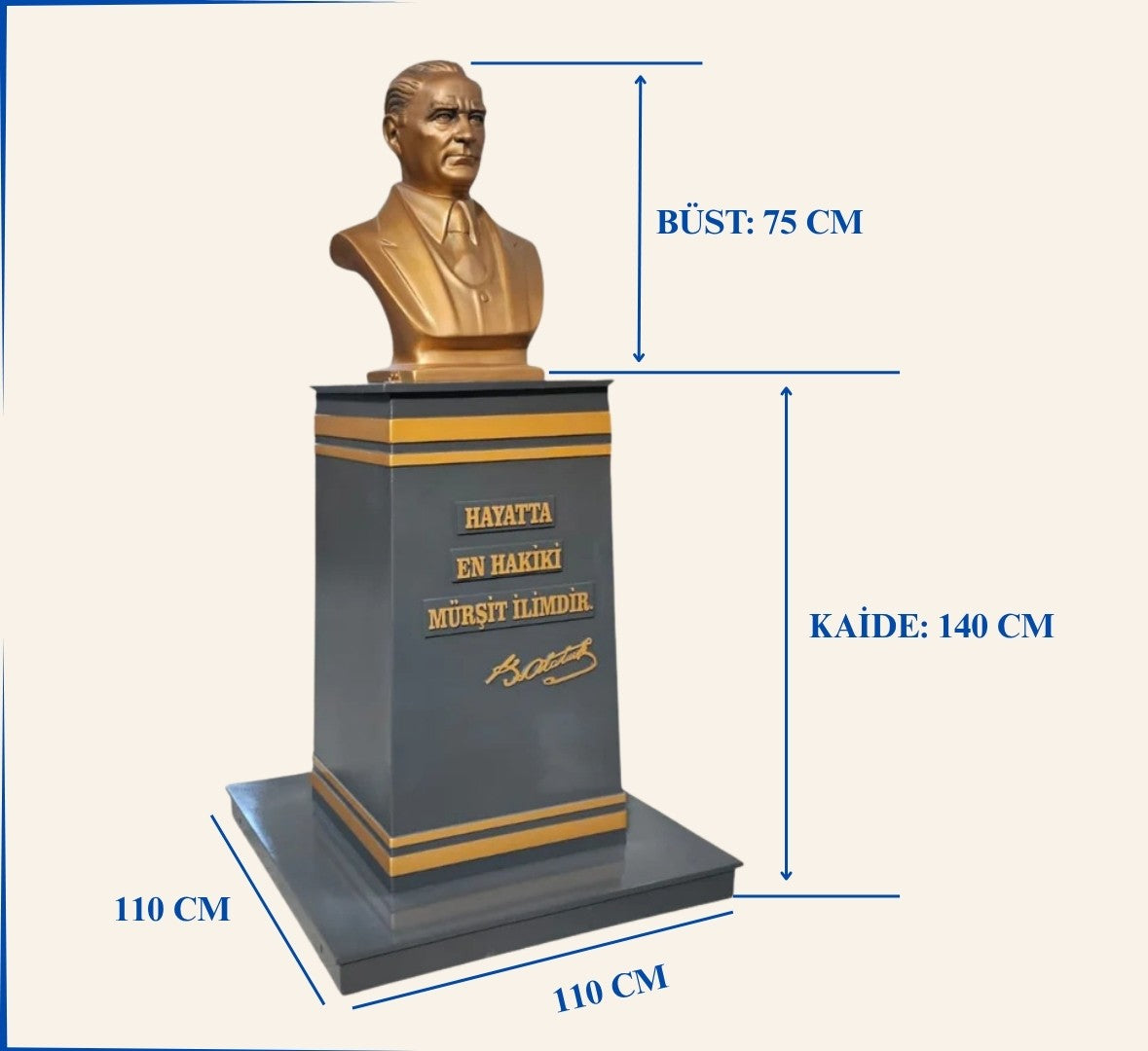 KT 137 Platformlu Atatürk Büstü (215 cm)