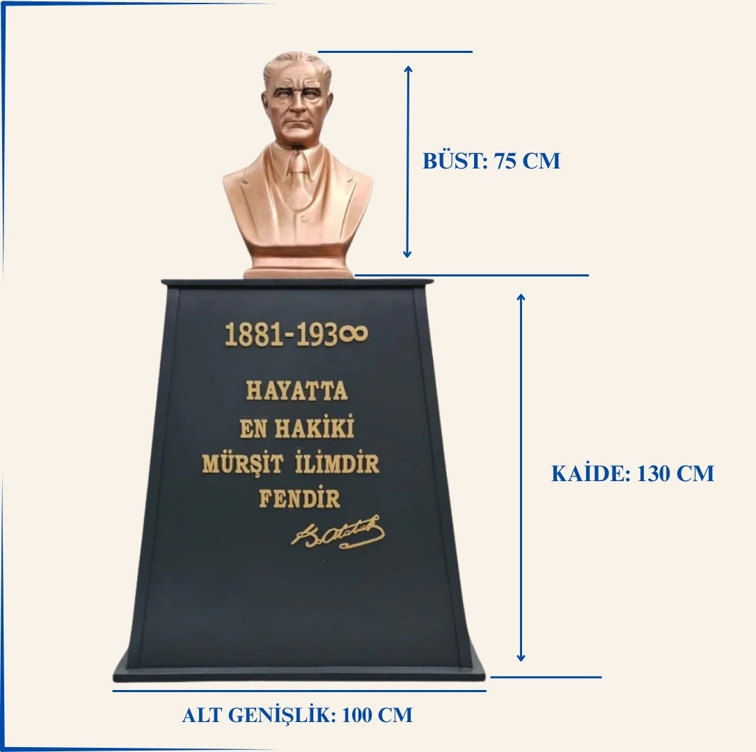 KT 130 Açılı Model Kaideli Atatürk Büstü (205 cm)