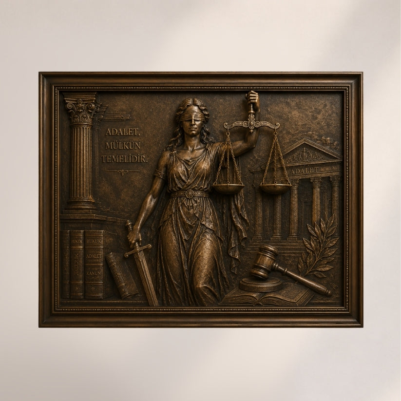 Adalet Temalı Kabartma Rölyef – 150x80 cm