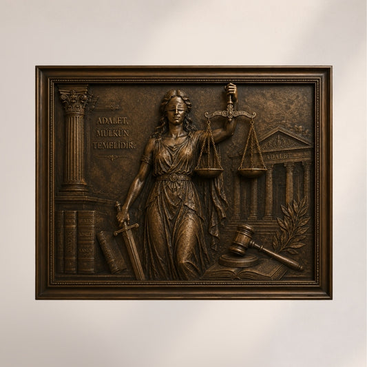Adalet Temalı Kabartma Rölyef – 150x80 cm