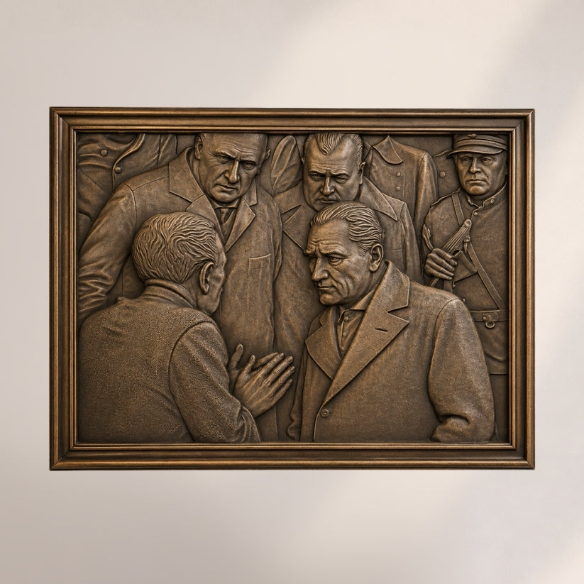 Atatürk Temalı Tarihi Kabartma Rölyef – 120x90 cm