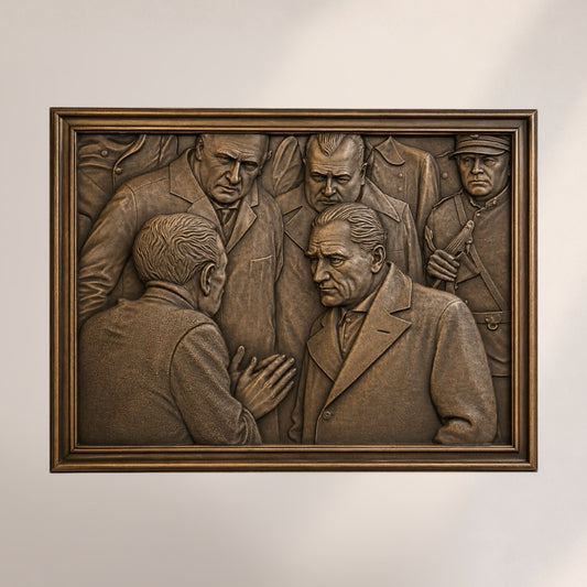 Atatürk Temalı Tarihi Kabartma Rölyef – 120x90 cm