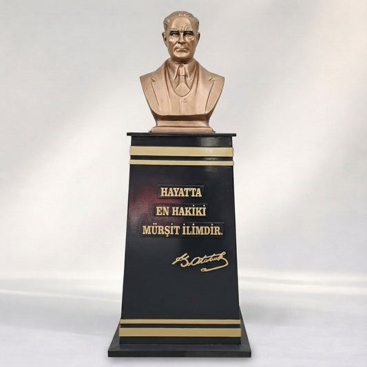 KT 125 Açılı Kaideli Atatürk Büstü (200 cm) - Bronz