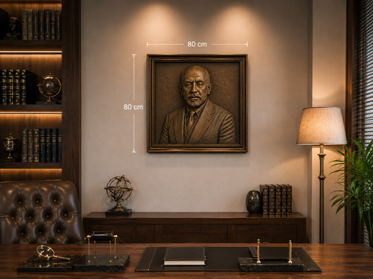 Mehmet Akif Ersoy Kabartma Rölyef – 80x80 cm