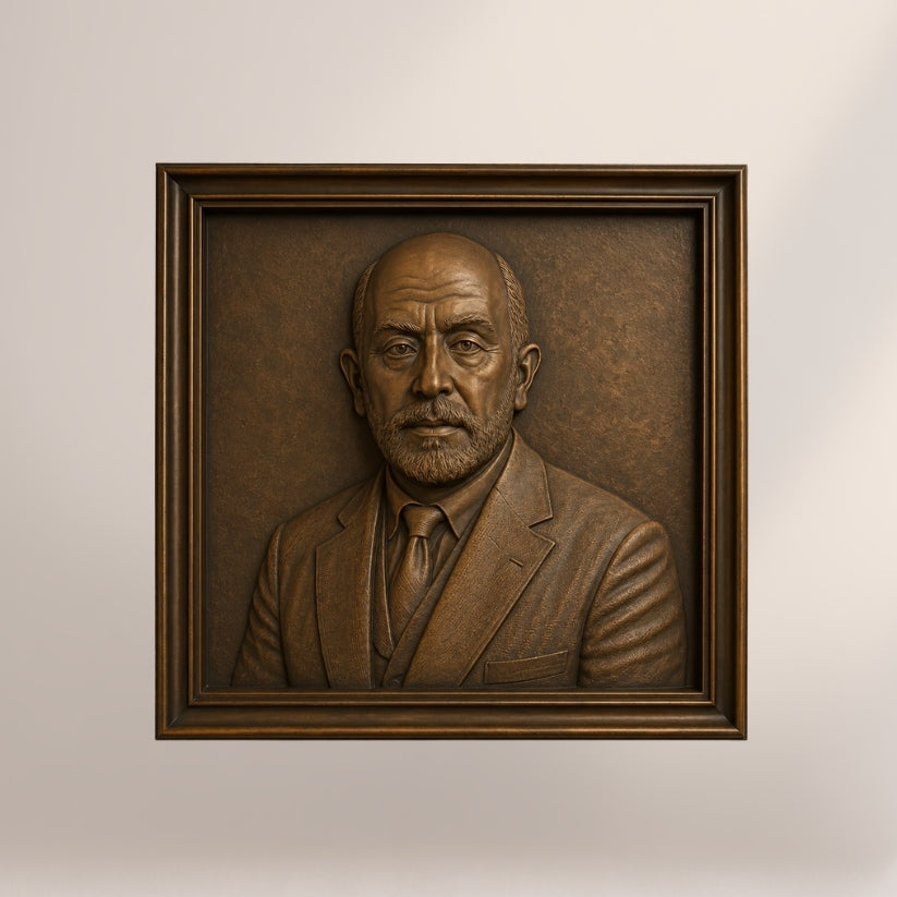 Mehmet Akif Ersoy Kabartma Rölyef – 80x80 cm