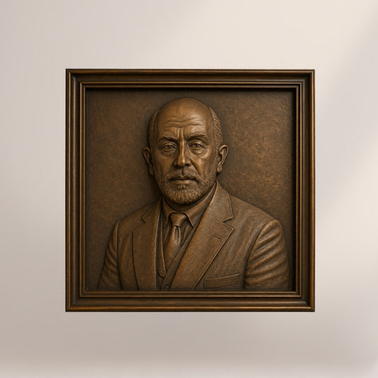 Mehmet Akif Ersoy Kabartma Rölyef – 80x80 cm